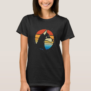 Camiseta Cachorro Doberman Pinscher Pôr do Sol Vintage Retr