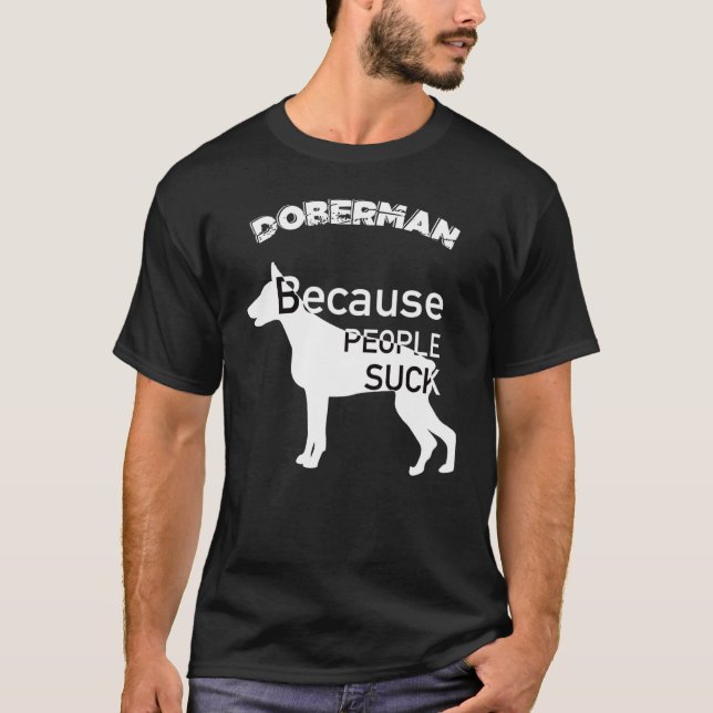 Camiseta Cachorro dobermann amor poder animal (Frente)