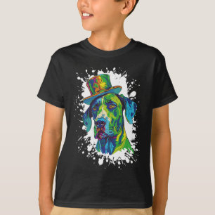 Camiseta Cachorro Dogue Alemão Cabeça Irlandesa Engraçada D