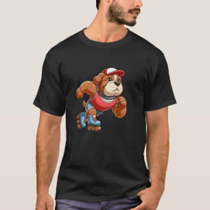 Camiseta Cachorro Dogue De Bordeaux Patins Cachorro Engraça