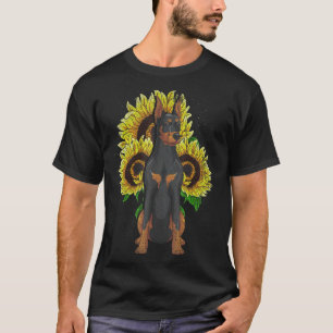 Camiseta Cachorro Dono de Estimação Hippie Girassol Dono de