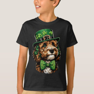 Camiseta Cachorro Doodle Dourado Sortudo Crianças Homens Mu