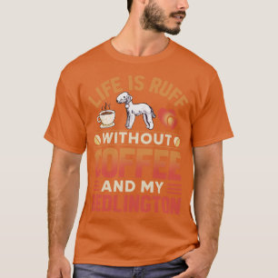 Camiseta Cachorro E Café De Terrier Bedlington