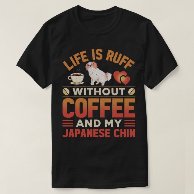 Camiseta Cachorro E Café Japoneses (Frente do Design)