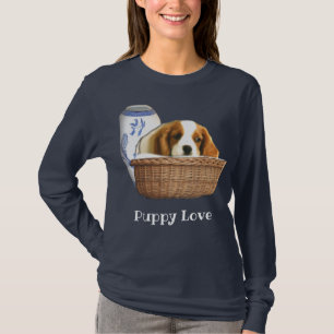 Camiseta Cachorro e cesto