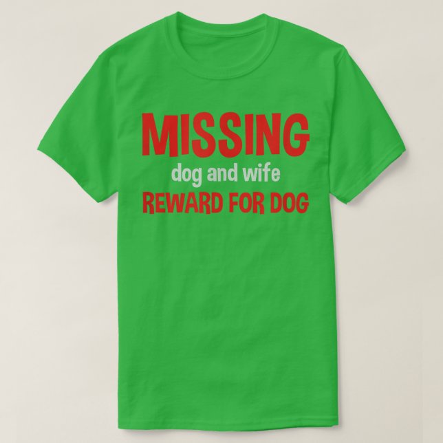 Camiseta Cachorro E Esposa Desaparecidos (Frente do Design)