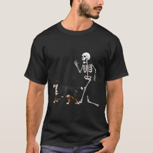 Camiseta Cachorro E Esqueleto Da Montanha Bernese Dia de as
