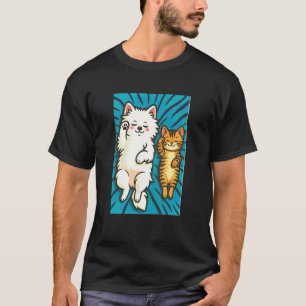 Camiseta Cachorro e Gato Fofo, Amigos Dormindo, Amando Anim