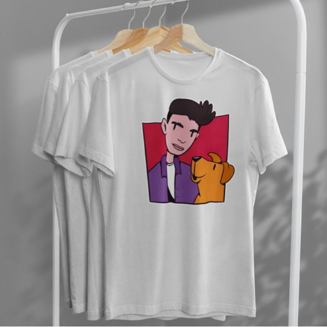 Camiseta Cachorro E Menino (Criador carregado)