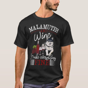 Camiseta Cachorro E Vinho Malamute Do Alasca