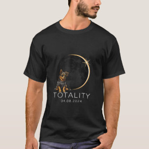 Camiseta Cachorro Eclipse Solar 2024 Totalidade Engraçado C