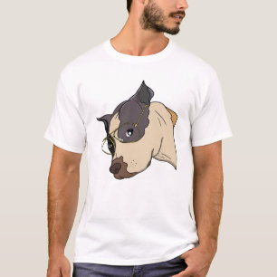 Camiseta Cachorro Elegante com Óculos Dourados
