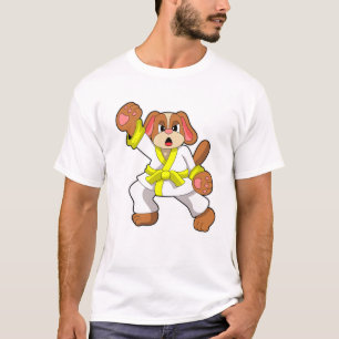Camiseta Cachorro em artes marciais de caratê