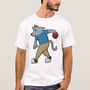 Camiseta Cachorro em Boliches com Bola de boliche