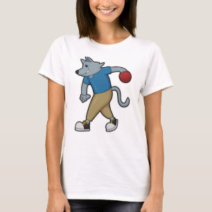 Camiseta Cachorro em Boliches com Bola de boliche