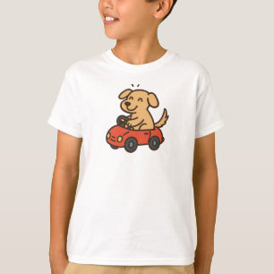 Camiseta Cachorro em Carrinho de Brinquedo