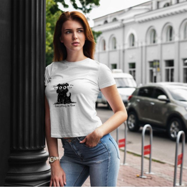 Camiseta Cachorro Em Estresse Engraçado (Criador carregado)