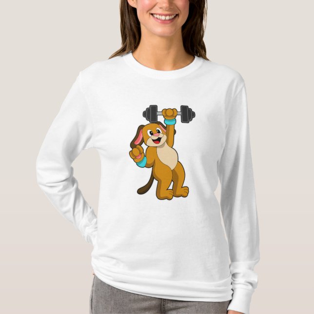 Camiseta Cachorro em Fortaleza com Dumbbell (Frente)