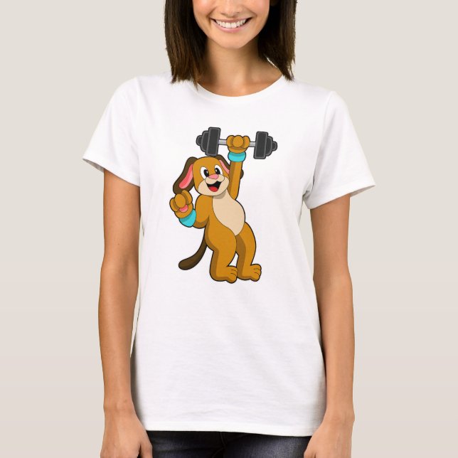 Camiseta Cachorro em Fortaleza com Dumbbell (Frente)