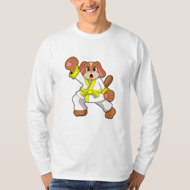 Camiseta Cachorro em Karate Martial Artes (Frente)