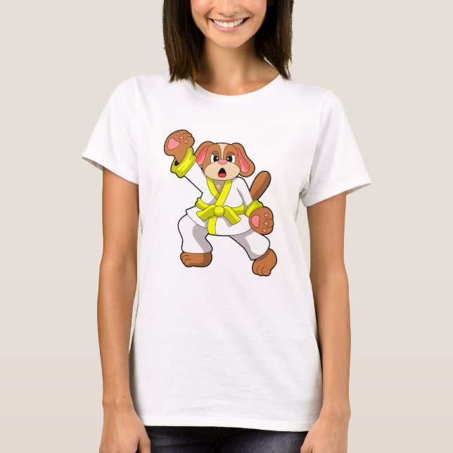 Camiseta Cachorro em Karate Martial Artes (Frente)