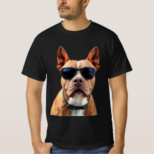 Camiseta Cachorro em óculos escuros - Camisa-valor masculin