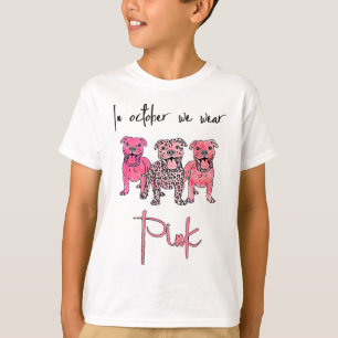 Camiseta Cachorro Em Outubro Vestimos Cancer De Fita Rosa