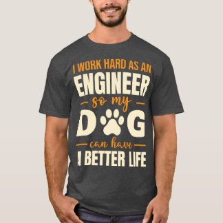 Camiseta Cachorro Engenheiro Hilariante Cachorro