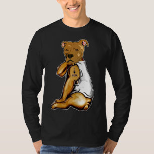 Camiseta Cachorro Engraçado, Adoro Mamãe Tatuagem Dia da Mã
