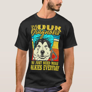 Camiseta Cachorro engraçado Alaskan Klee Kai Malamute Husky