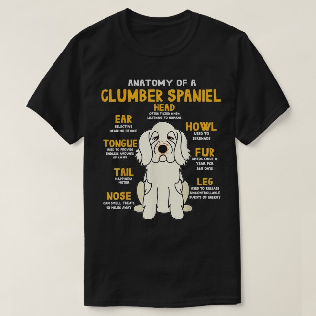 Camiseta Cachorro Engraçado Anatomia Espanhol Pai Gif (Frente do Design)