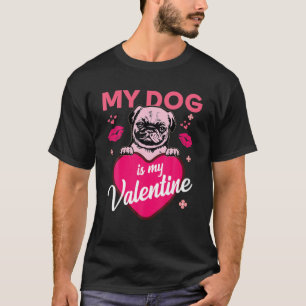 Camiseta Cachorro Engraçado Cachorro Dia de os namorados Le