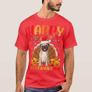Camiseta Cachorro Engraçado Cachorro Feliz Pug OláObrigadoM