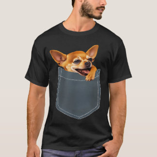 Camiseta Cachorro Engraçado - Chihuahua no Bolso