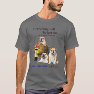 Camiseta Cachorro Engraçado Com Bulldog Estilo Retroativo 