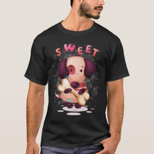 Camiseta Cachorro Engraçado Com Osso Não