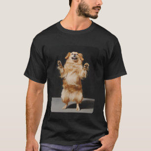 Camiseta Cachorro Engraçado Dançando Meme Golden Retriever