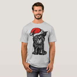 Camiseta Cachorro engraçado do Papai Noel de Natal
