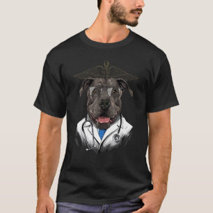 Camiseta Cachorro Engraçado Dogtor American Pit Bull Terrie