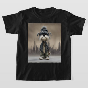 Camiseta Cachorro Engraçado em Roupa