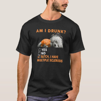 Camiseta Cachorro Engraçado Eu Bebado Que Eu Tenho Escleros