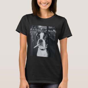 Camiseta Cachorro Engraçado Fumando Meme Cigarro Geração Z 