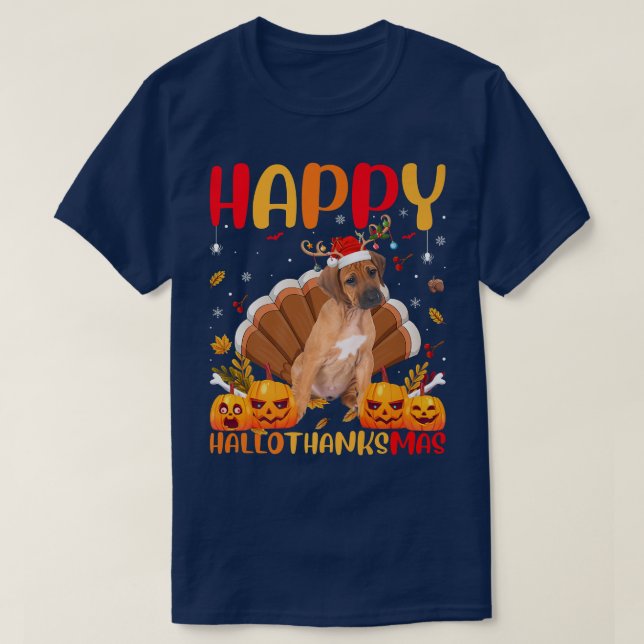Camiseta Cachorro Engraçado Lover Feliz Ridgeback Rodesiano (Frente do Design)