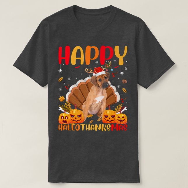 Camiseta Cachorro Engraçado Lover Feliz Ridgeback Rodesiano (Frente do Design)