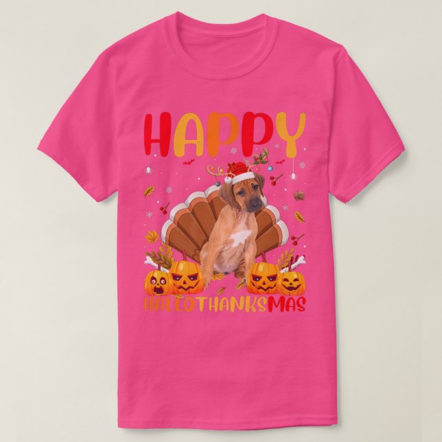 Camiseta Cachorro Engraçado Lover Feliz Ridgeback Rodesiano (Frente do Design)