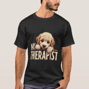 Camiseta Cachorro Engraçado Meu Terapeuta Poodle