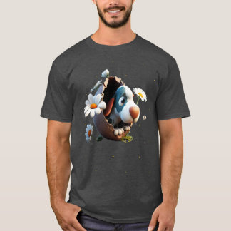 Camiseta Cachorro engraçado na Design de ovo Para cães aman