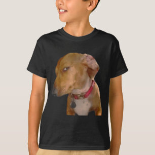 Camiseta Cachorro Engraçado Olhar Lateral Bombástico