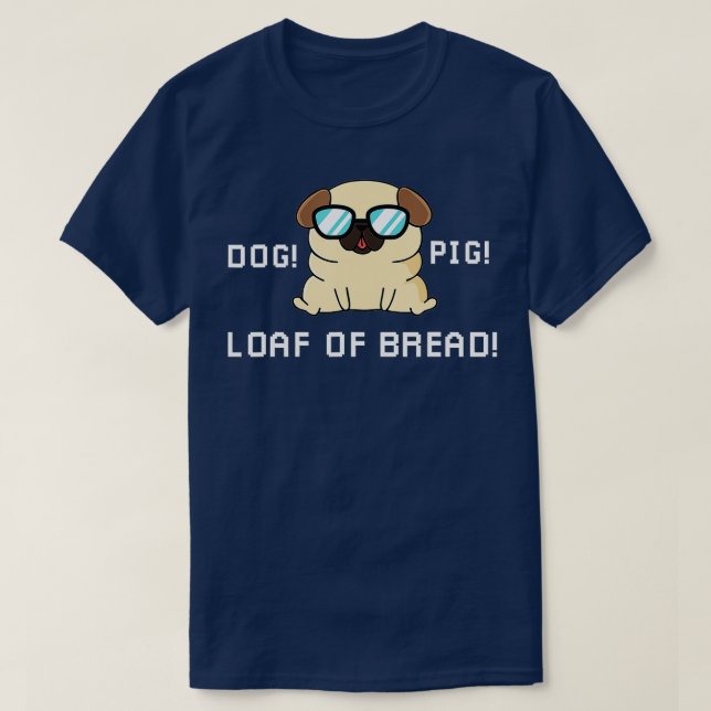 Camiseta Cachorro Engraçado Pão de pão robôs e cachorros (Frente do Design)