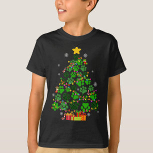 Camiseta Cachorro Engraçado Pinças de Natal Árvore de Natal